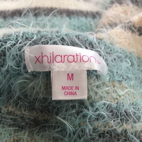 Xhilaration Women's Crew-neck Open-back Fluffy Sweater, M, Multi-color - Picture 6 of 7